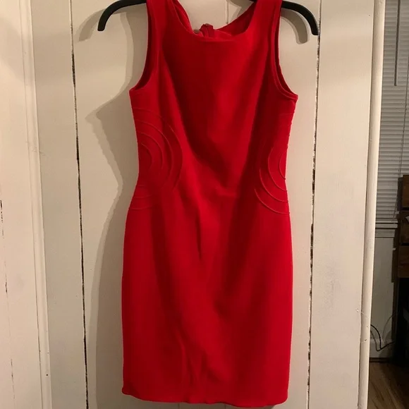 green emerald velvet dress Petite Junior Mini Bow Front Satin Dress 4 / Red main image 0